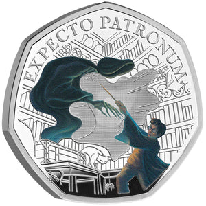 2025 UK 50p Harry Potter - Patronus Colour Silver Proof Coin