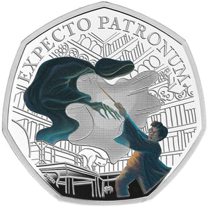 2025 UK 50p Harry Potter - Patronus Colour Silver Proof Coin