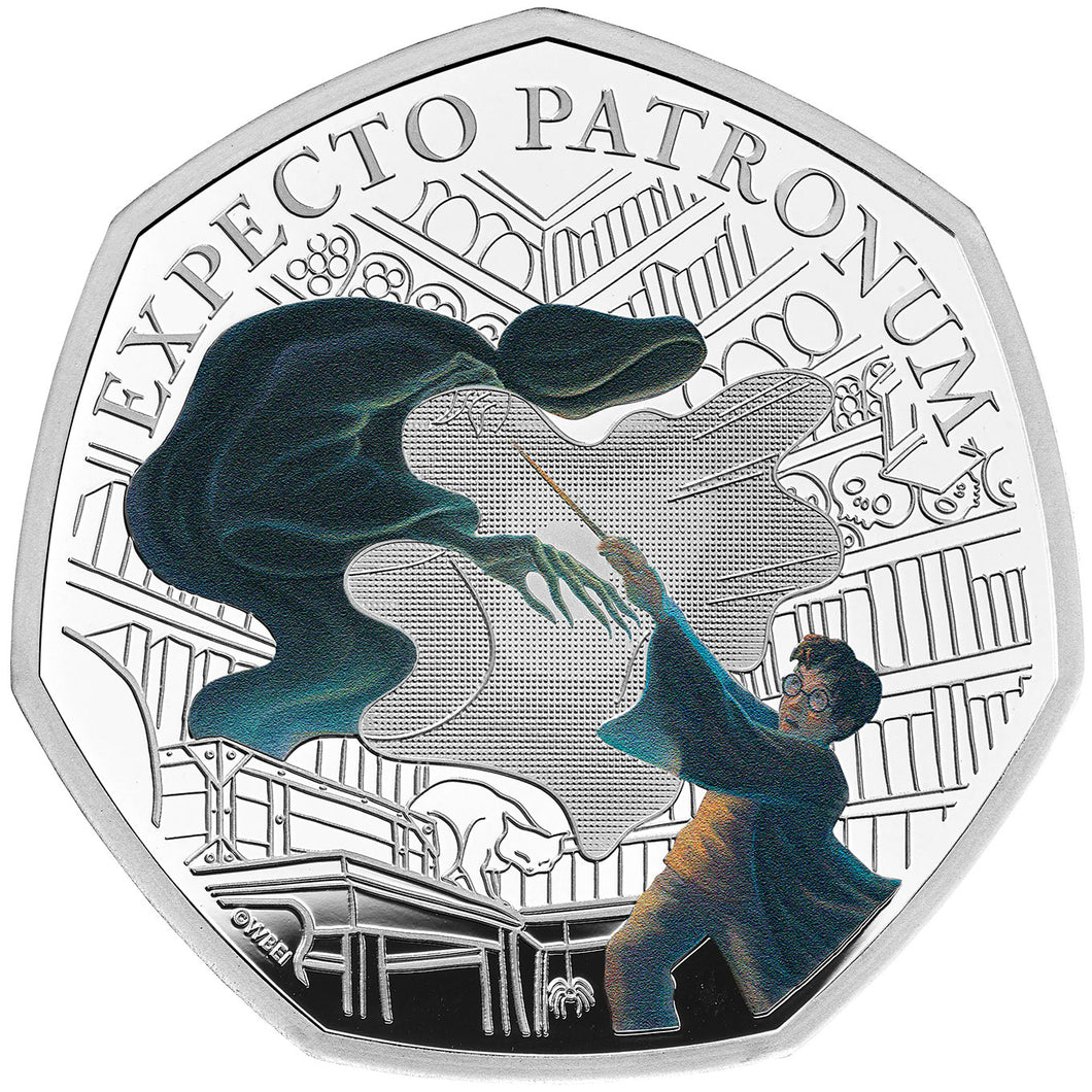 2025 UK 50p Harry Potter - Patronus Colour Silver Proof Coin
