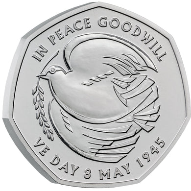 2025 UK 50p VE Day BU