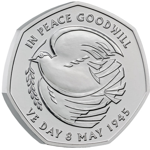 2025 UK 50p VE Day BU