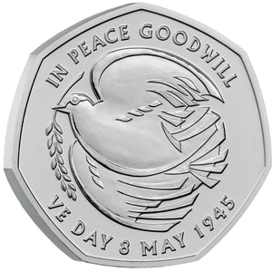 2025 UK 50p VE Day BU