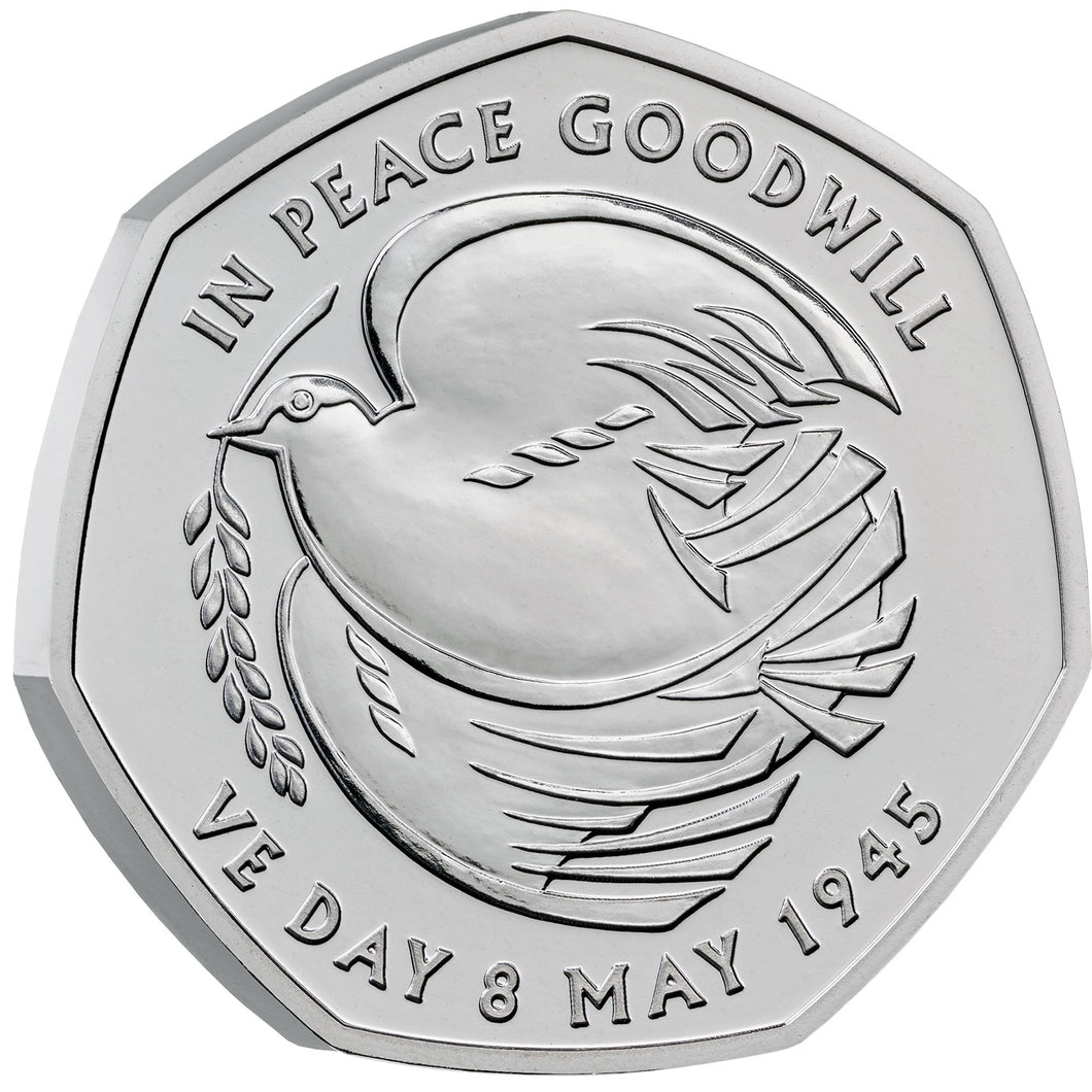 2025 UK 50p VE Day BU