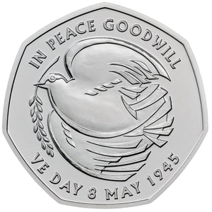 2025 UK 50p VE Day BU