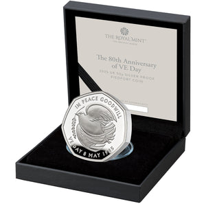 2025 UK 50p VE Day PIEDFORT Silver Proof