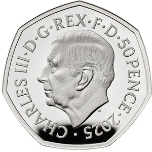 2025 UK 50p VE Day PIEDFORT Silver Proof