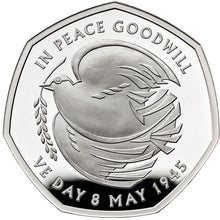 2025 UK 50p VE Day PIEDFORT Silver Proof
