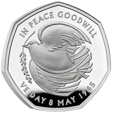 2025 UK 50p VE Day Silver Proof