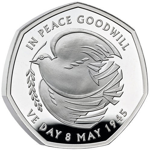 2025 UK 50p VE Day Silver Proof