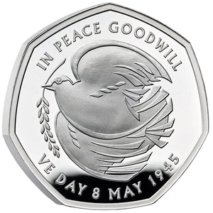 2025 UK 50p VE Day Silver Proof