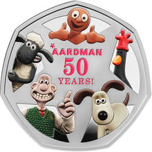 2026 UK 50p 50yrs of Aardman - Friendship Silver Proof Coin