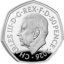 2026 UK 50p Dennis the Menace Silver Proof Colour Coin