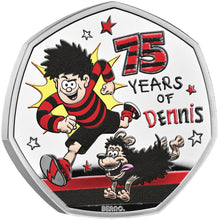 2026 UK 50p Dennis the Menace Silver Proof Colour Coin