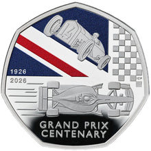 2026 UK 50p Grand Prix 100 Years PIEDFORT Silver Proof