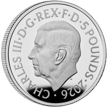 2026 UK £5 Queen Elizabeth II 4th Portrait - Rank-Broadley Silver Proof Coin