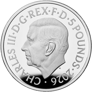 2026 UK £5 Queen Elizabeth II Portraits - Mary Gillick Silver Proof Coin