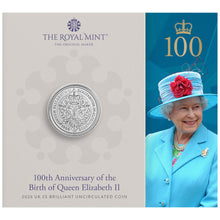 2026 UK £5 QEII 100th Birthday Brilliant Uncirculated Coin