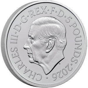 2026 UK £5 Royal Tudor Beasts – Queen’s Lion BU