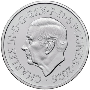 2026 UK £5 Royal Tudor Beasts – Queen’s Lion BU