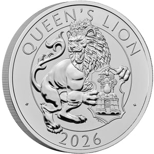 2026 UK £5 Royal Tudor Beasts – Queen’s Lion BU