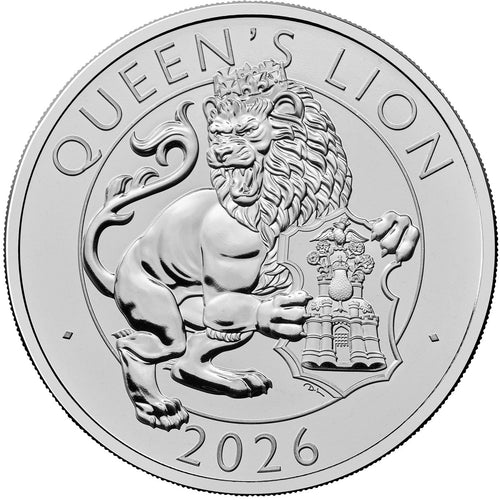 2026 UK £5 Royal Tudor Beasts – Queen’s Lion BU