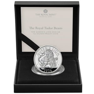 2026 UK £2 Royal Tudor Beasts – Queen’s Lion 1oz Silver Proof Coin