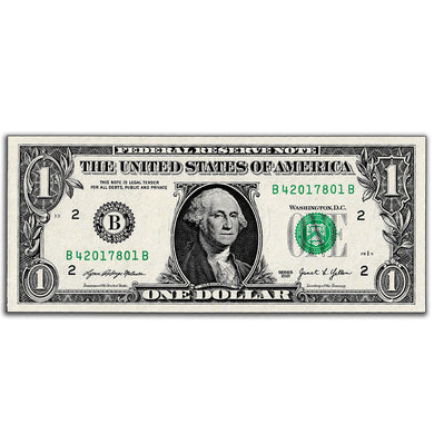 USA $1 Federal Reserve Banknote Uncirculated