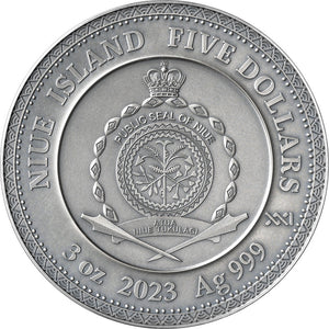 2023 Niue $5 Faces of the Sun - Vishnu 3oz Silver Coin