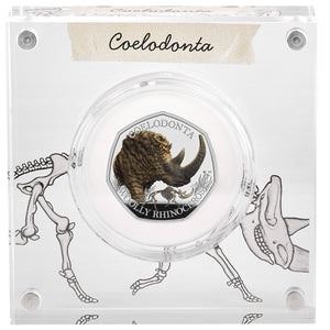 2024 UK 50p Ice Age - Woolly Rhino Colour Silver Proof Coin