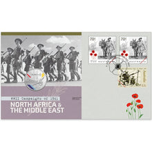 2026 20c 1941 WWII Campaigns: North Africa & Middle East STAMP & COIN COVER (PNC)