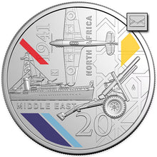2026 20c 1941 WWII Campaigns: North Africa & Middle East STAMP & COIN COVER (PNC)