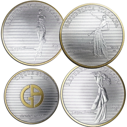 2023 Italy 5€ Giorgio Armani Silver 3-coin Set