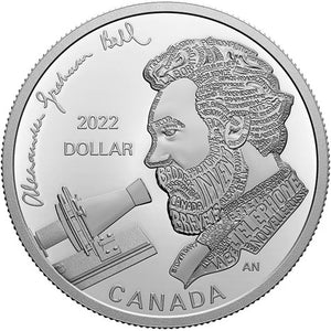 2022 Canada $1 Alexander Graham Bell Silver Coin