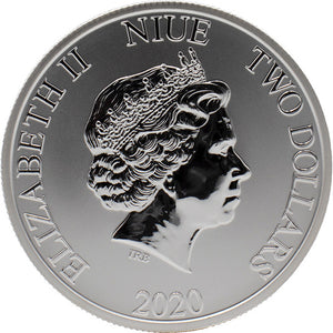 2020 Niue $2 Back to the Future II 1oz Silver BU