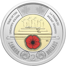 2025 Canada $2 Unknown Soldier Red Poppy (Coloured) Uncirculated Coin