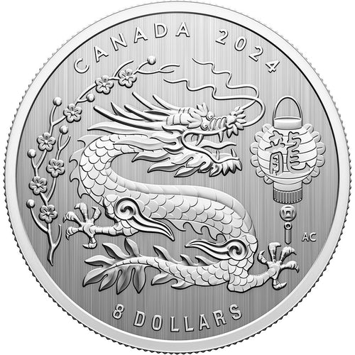 2024 Canada $1 Year of the Dragon Silver BU