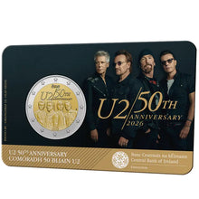 2026 Ireland 2€ U2 Brilliant Uncirculated Coin on CARD
