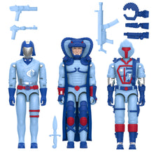 G.I. Joe Cobra (Glow Patrol - Blue) 3.75" Reaction+ Figures Three Pack