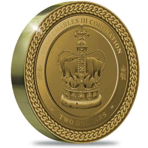2023 NZ $2 Charles III Coronation 1/4oz Gold Coin