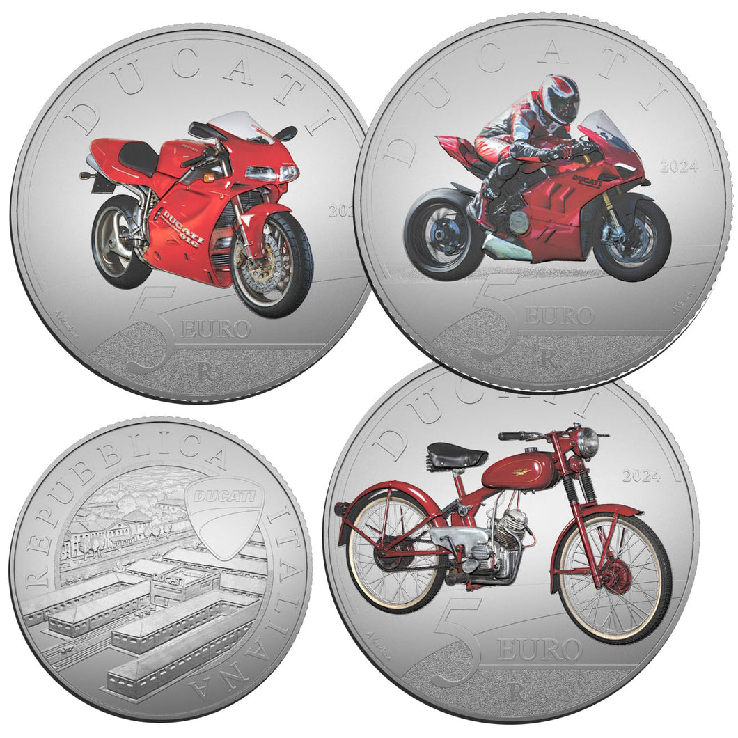 2024 Italy 5€ Ducati 3-coin Silver Set