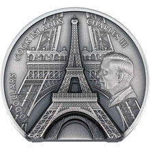 2024 Cook Isl. $10 Eiffel Tower 2oz Silver Coin