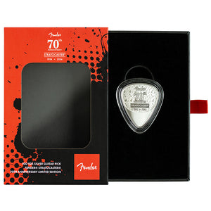 Fender® 70th Ann. Stratocaster Heavy 351 Silver Guitar Pick