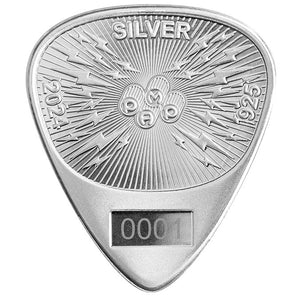 Fender® 70th Ann. Stratocaster Heavy 351 Silver Guitar Pick