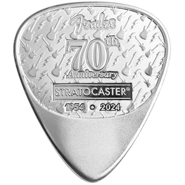 Fender® 70th Ann. Stratocaster Heavy 351 Silver Guitar Pick