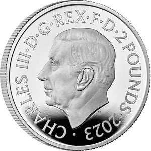 2023 UK £2 British Monarchs Charles II 1oz Silver Proof
