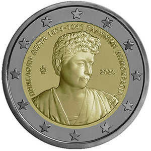 2024 Greece 2€ 150th Birthday Penelope Delta BU