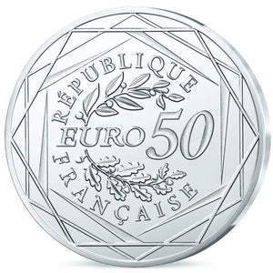 2025 France 50€ DC Comics 90th Ann: Batman Colour Silver Coin