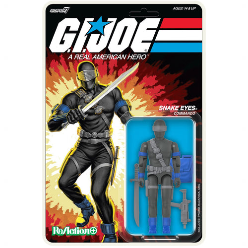 G.I. Joe Wv1 - Snake Eyes (Comic) ReAction+ Figure (O-ring)