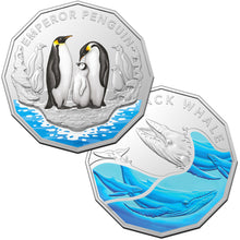 2023 50c AAT - Emperor Penguin & Whale Pair Unc