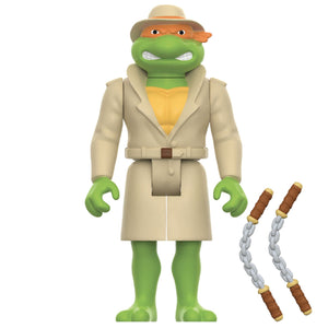 Teenage Mutant Ninja Turtles Wv10 - Undercover Michelangelo (Weird Pizza To Go) 3.75 Inch ReAction Figure